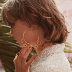 Load image into Gallery viewer, "Big Love" Heart Hoop Earrings