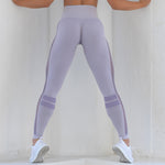 Load image into Gallery viewer, Open Mesh Seamless Leggings with mock Sock Stripes