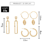 Load image into Gallery viewer, Gold Tone 3 Piece Earring Bundle