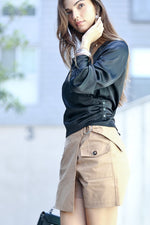 Load image into Gallery viewer, Criss Cross Side Button Blouse