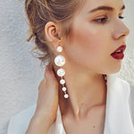 Load image into Gallery viewer, Pearl Stud Drop Earrings