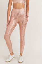 Load image into Gallery viewer, Leopard_Shimmer_Foil_Highwaist_Leggings