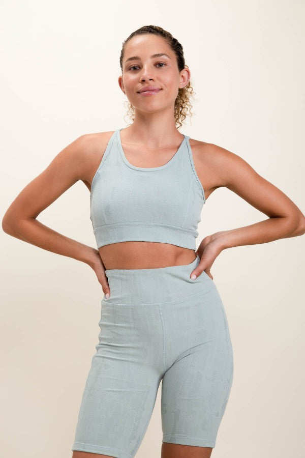 Textured Stucco Sports Bra