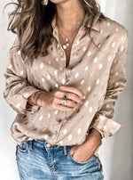 Load image into Gallery viewer, Golden Lit Polka Dot Detailed Button Down Top