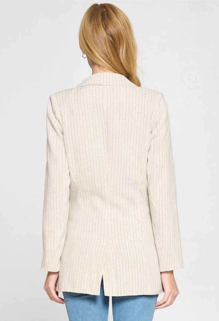 Striped Linen Blazer