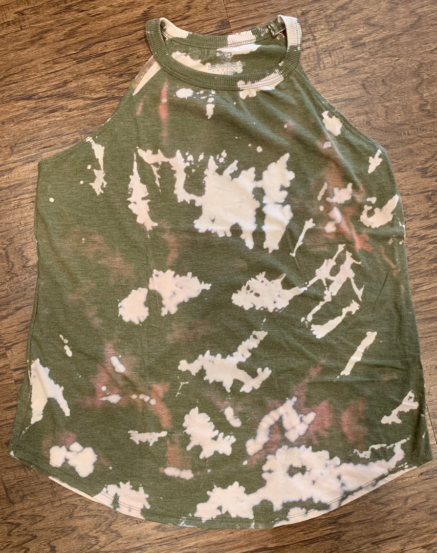 Olive Bleached Tank