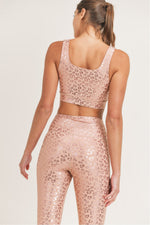 Load image into Gallery viewer, Leopard_Shimmer_Foil_Sports Bra