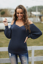 Load image into Gallery viewer, Shoulder Juliette Knitted Sweater