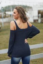 Load image into Gallery viewer, Shoulder Juliette Knitted Sweater