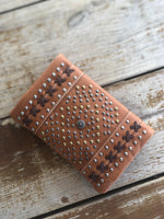 Load image into Gallery viewer, Studded Wristlet- Brown