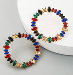 Load image into Gallery viewer, Rhinestone Post Hoops