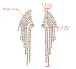 Load image into Gallery viewer, Rhinestone Tassel Climber Cuff Earrings