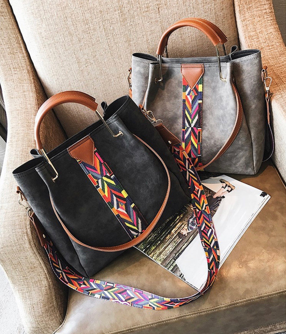 Colorful Strap Handbag