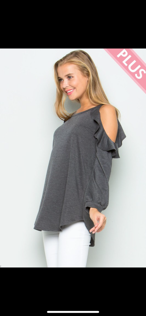 Plus Size Grey Top