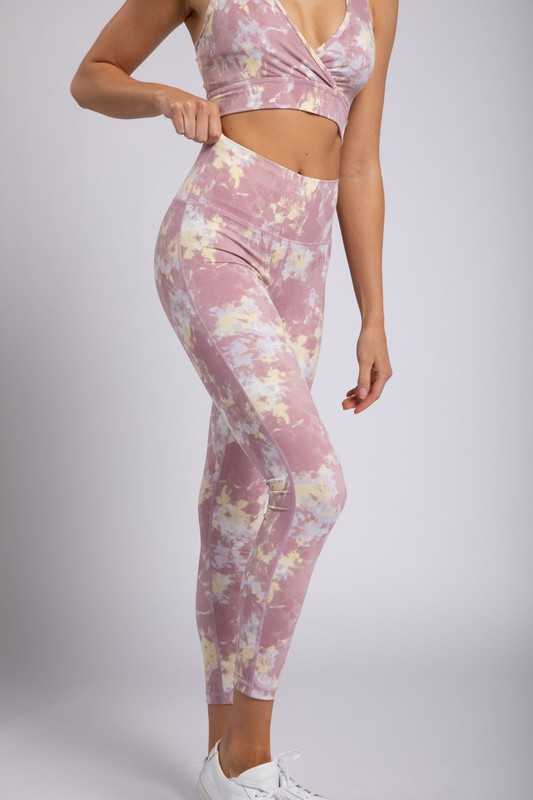 Peace and Love Tie-Dye Leggings