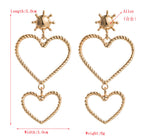 Load image into Gallery viewer, Double the Love Heart Earrings