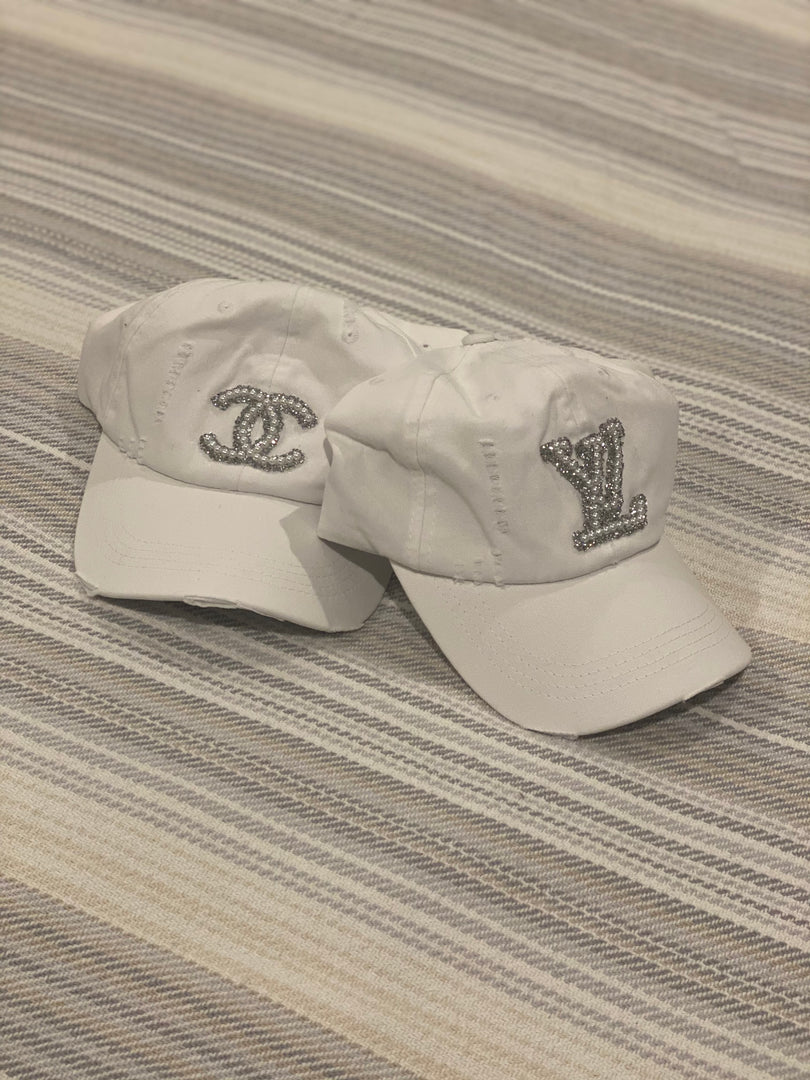 White Distressed Baseball hat