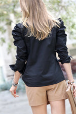 Load image into Gallery viewer, Puffed Shoulder Button Down