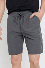 Load image into Gallery viewer, Men’s Athletic Drawstring Shorts with Zipper