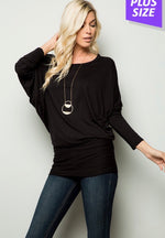 Load image into Gallery viewer, Plus Size Loose Fit Solid Top