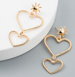 Load image into Gallery viewer, Double the Love Heart Earrings