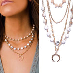Load image into Gallery viewer, Over the Moon BoHo Layered Necklace