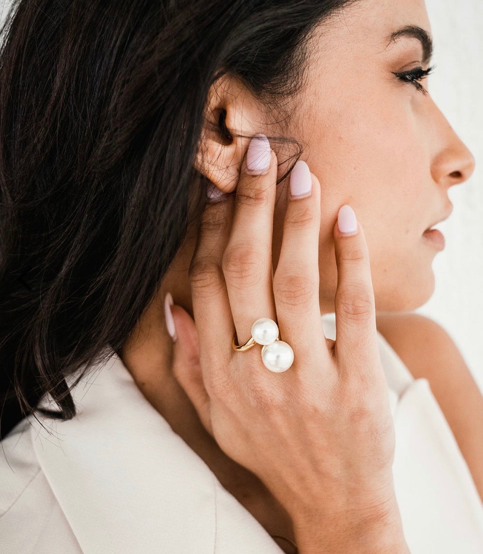Shaye Double Pearl Ring