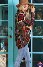 Load image into Gallery viewer, Aztec open front cardigan