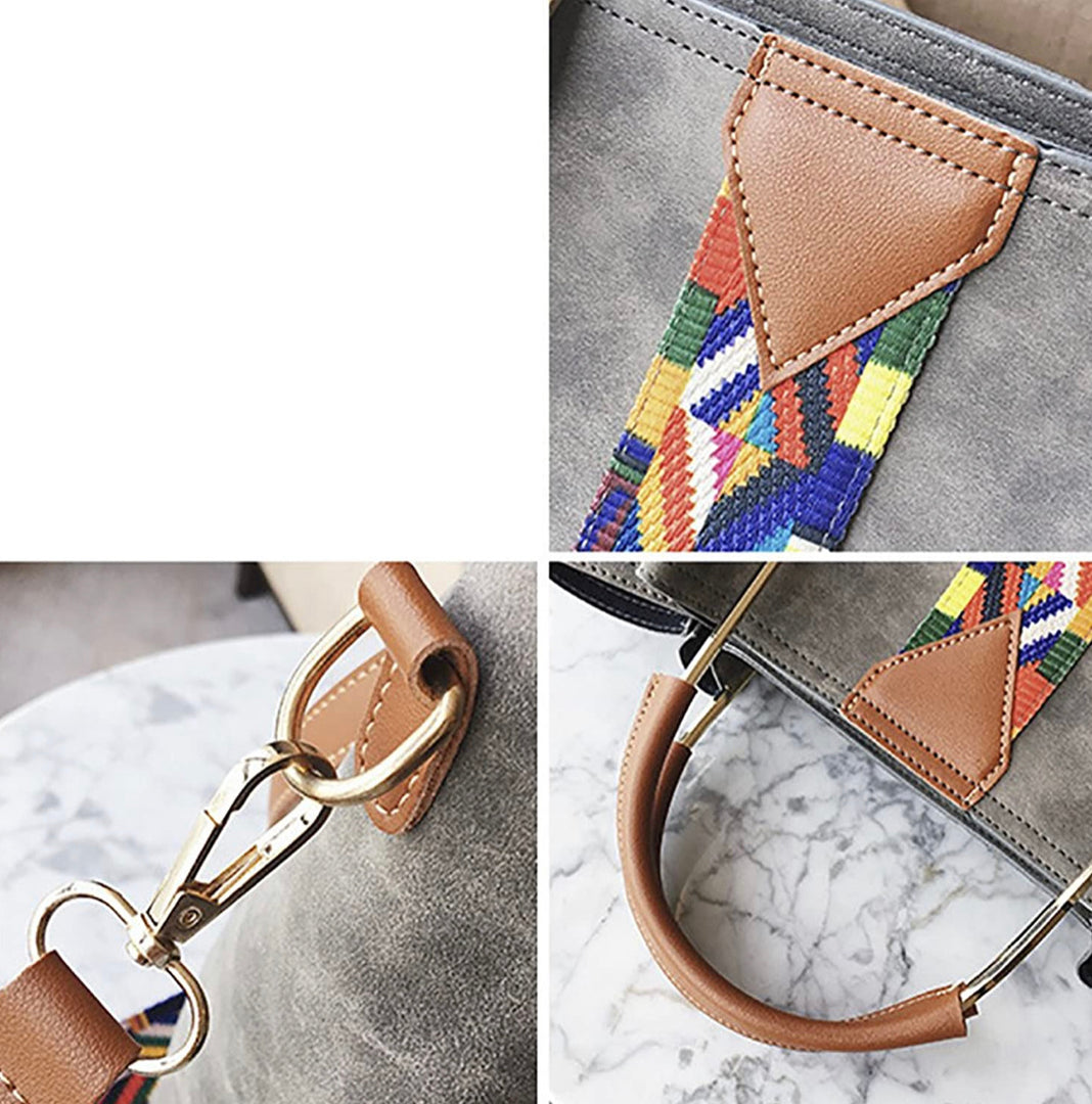 Colorful Strap Handbag