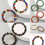 Load image into Gallery viewer, Rhinestone Post Hoops