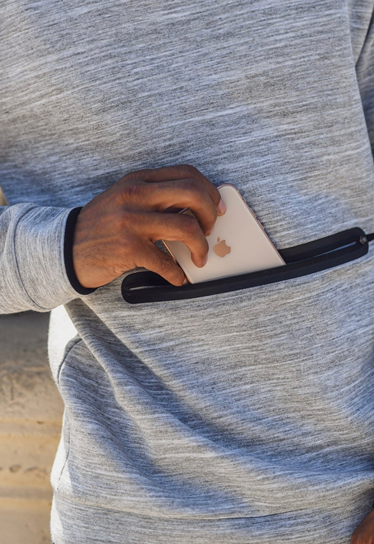Crew-Neck Pullover with Zipper