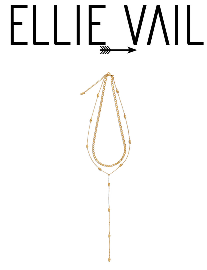 ELLIE VAIL - BAXTER MULTI CHAIN LARIAT NECKLACE
