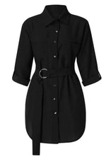 Load image into Gallery viewer, Belted Half Sleeve Mini Dress