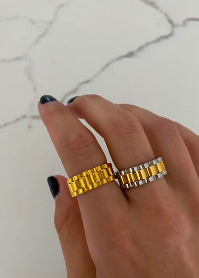 Watch Band Style Ring
