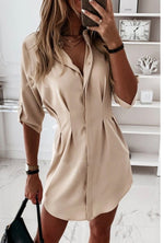 Load image into Gallery viewer, V neck Button Down Dress