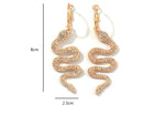 Load image into Gallery viewer, Rhinestone Snake Drop Earrings