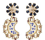 Load image into Gallery viewer, Blue Moon and Star Oversized Earrings