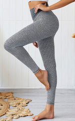 Load image into Gallery viewer, Textured Honeycomb high waist leggings