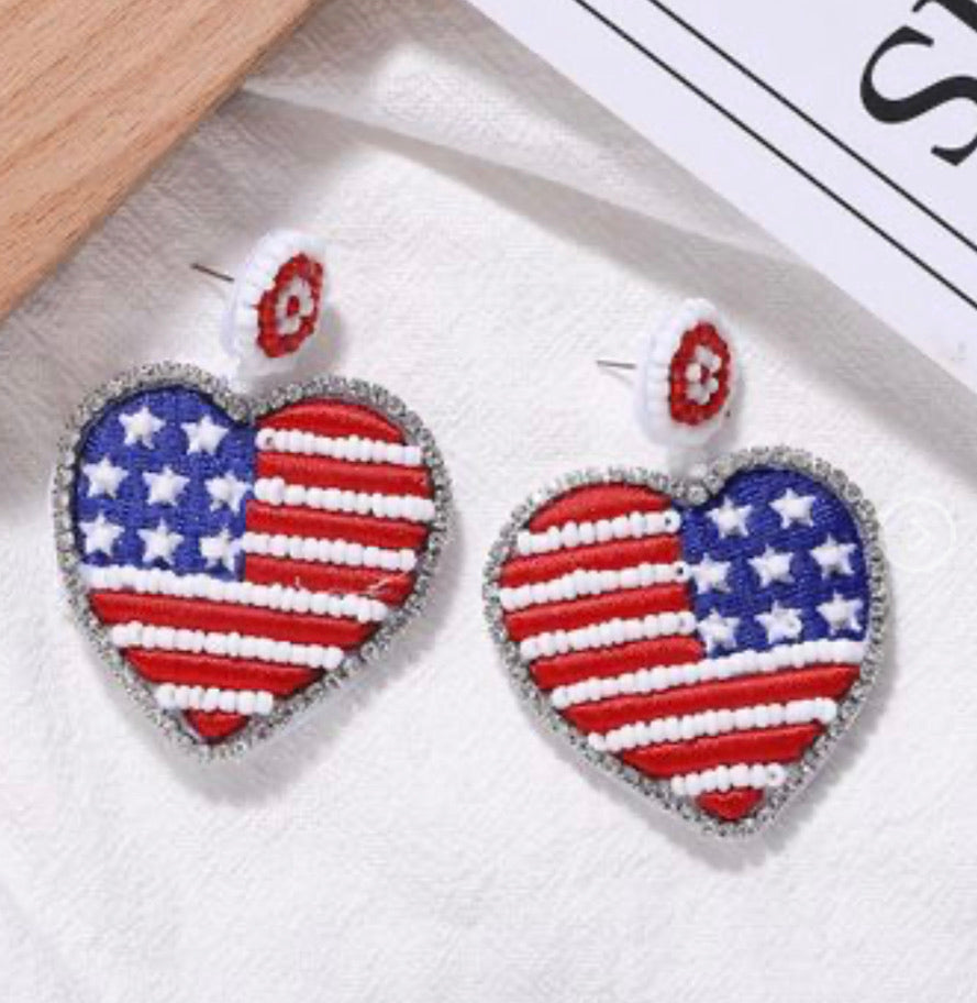 God Bless America Earrings