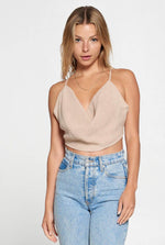 Load image into Gallery viewer, Open back cowl neck top