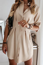 Load image into Gallery viewer, V neck Button Down Dress