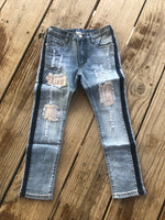 Load image into Gallery viewer, Hayden Girls Patchwork Jeans