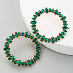 Load image into Gallery viewer, Rhinestone Post Hoops