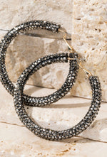Load image into Gallery viewer, Shimmering Rhinestone Hoops