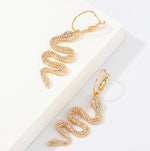 Load image into Gallery viewer, Rhinestone Snake Drop Earrings