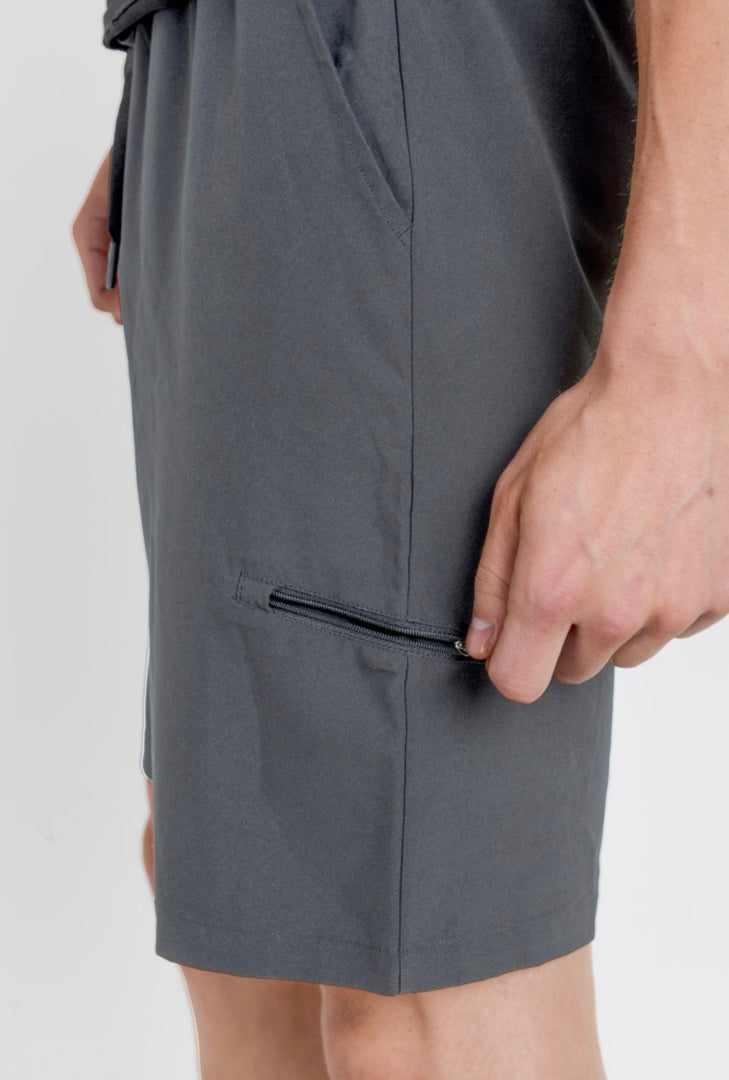Men’s Athletic Drawstring Shorts with Zipper