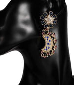 Load image into Gallery viewer, Blue Moon and Star Oversized Earrings