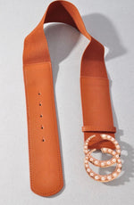 Load image into Gallery viewer, Gold and Pearl Stretch Belt