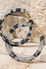 Load image into Gallery viewer, Shimmering Rhinestone Hoops