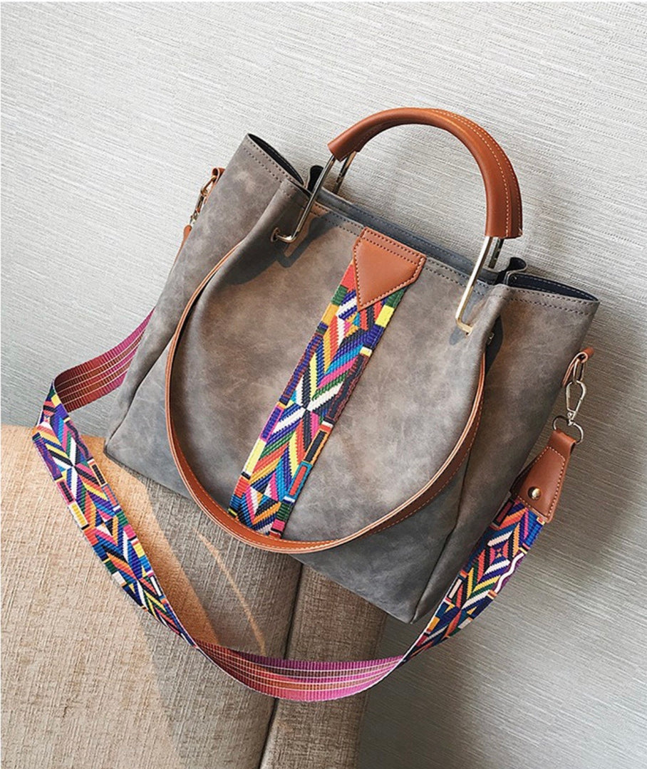 Colorful Strap Handbag